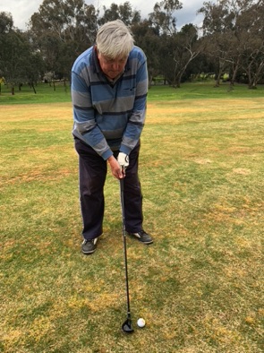 Bathurst GC - Geoff about to conquer the course